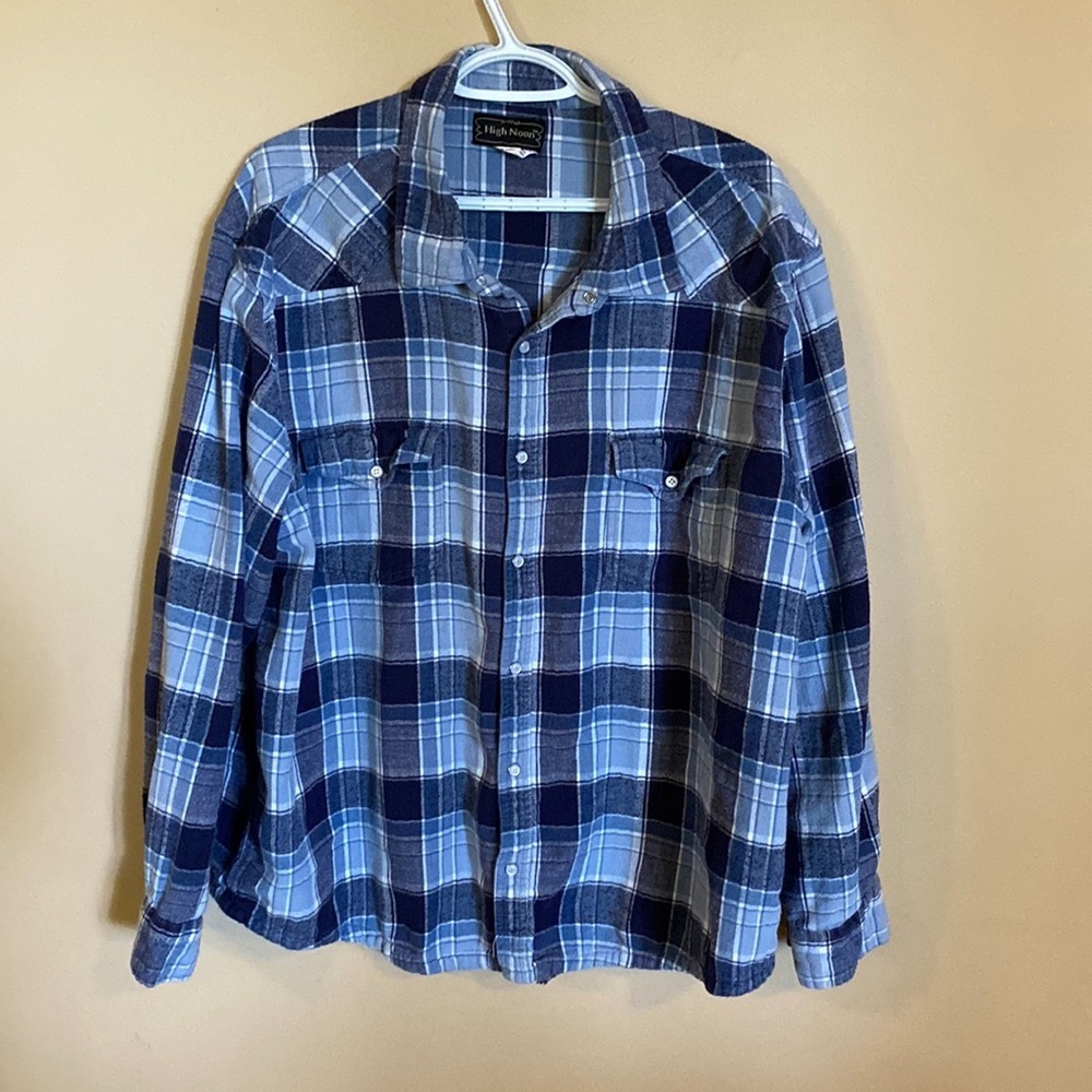 Western High Noon vintage flannel snap shirt Size XXL